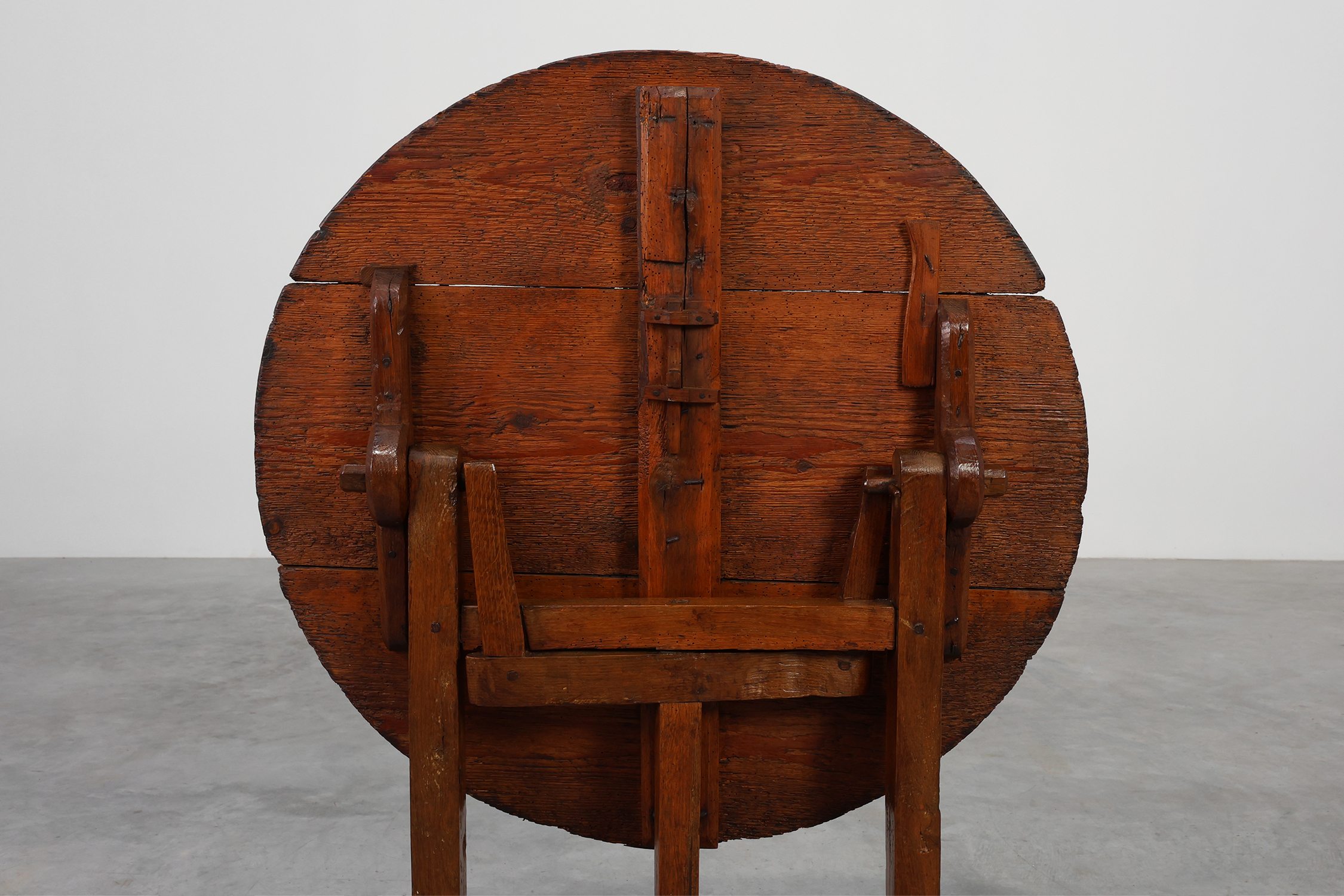 Antique oak Tilt top side table, France ca. 1800thumbnail